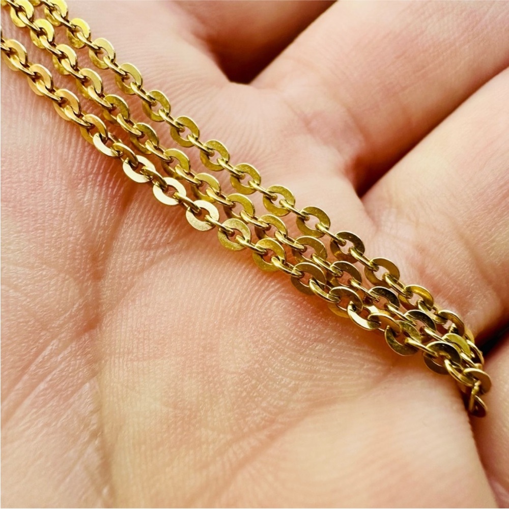 Vintage BALESTRA Solid 18k Italian Yellow Gold 20” Cable Chain Necklace, 4.9g - Picture 2 of 10